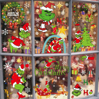 8 Sheets Naughty Christmas Window Cling