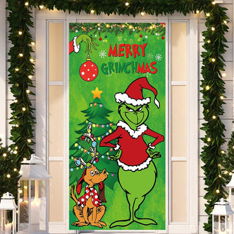 Christmas Grinch Door Cover